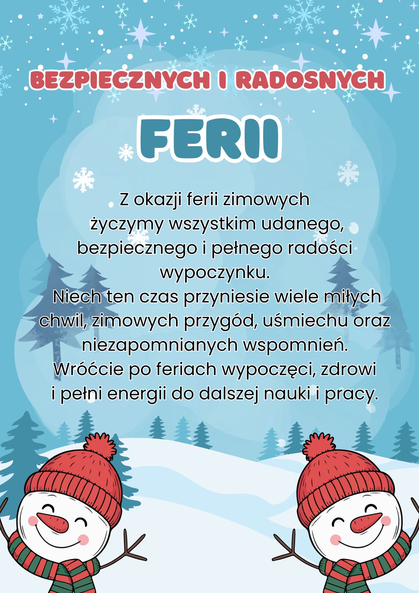 Życzenia z&nbsp;okazji ferii