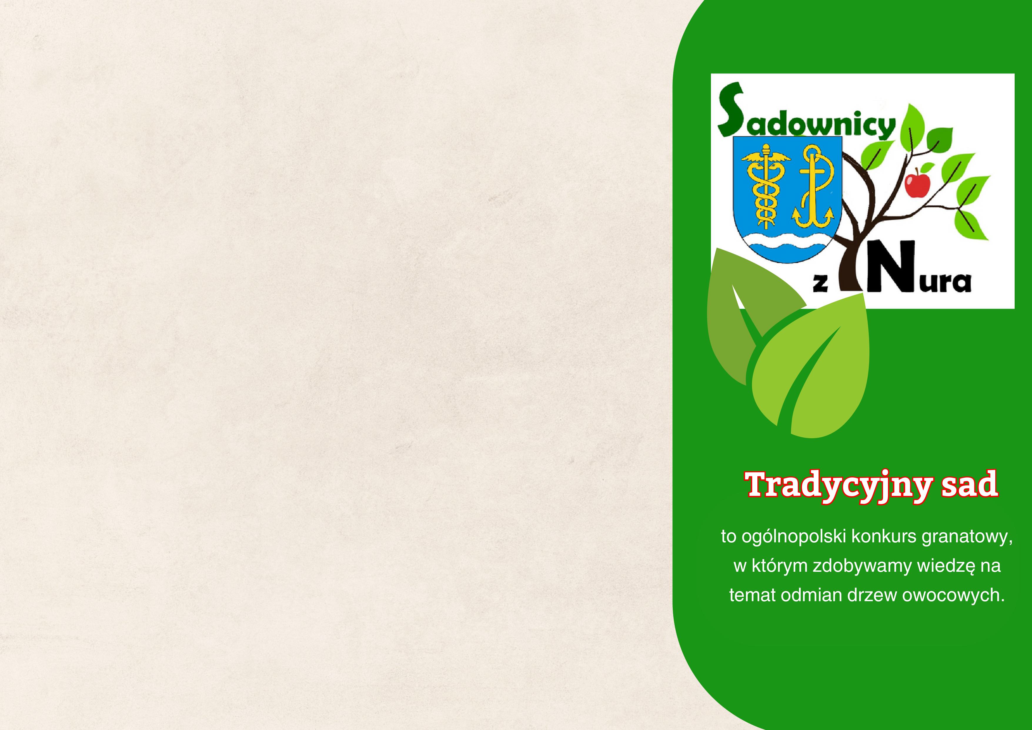Ulotka projektu "Tradycyjny Sad"