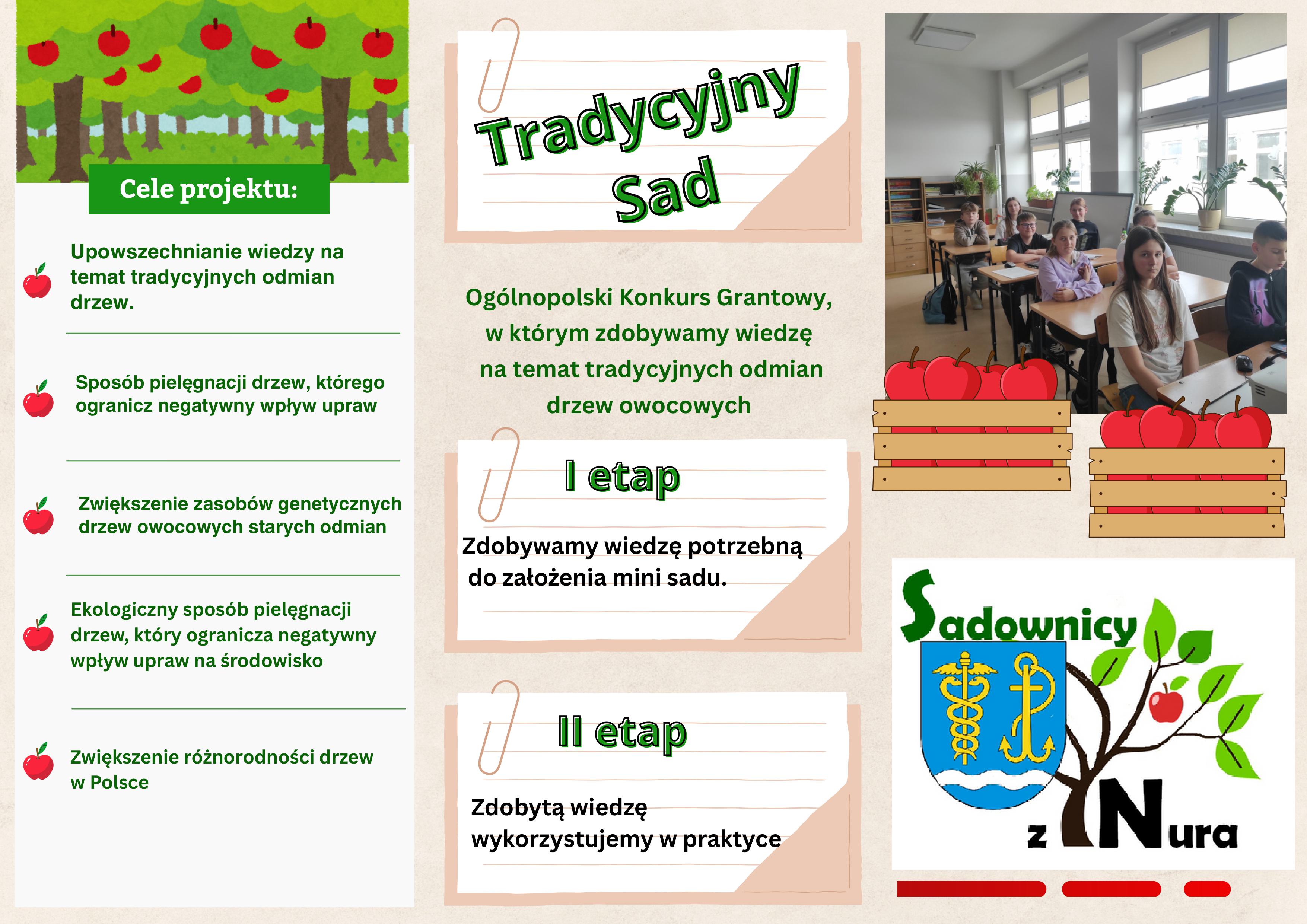 Ulotka projektu "Tradycyjny Sad"